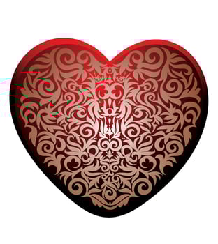 red heart as a symbol of love vector
