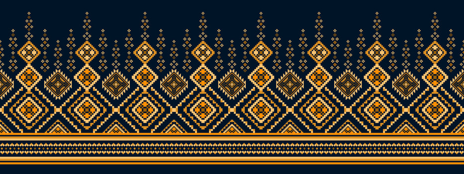 Ikat ethnic seamless pattern home decoration design. Aztec fabric carpet boho mandalas textile decorate wallpaper. Tribal native motif traditional embroidery vector illustrated background