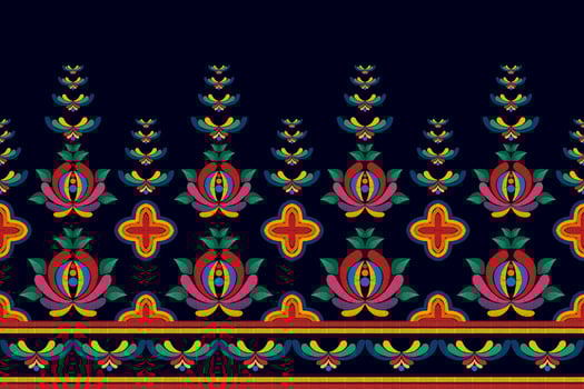 Ikat ethnic seamless pattern home decoration design. Aztec fabric carpet boho mandalas textile decorate wallpaper. Tribal native motif traditional embroidery vector illustrated background