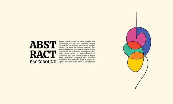 Abstract minimalist colorfull hand drawing doodle background vector