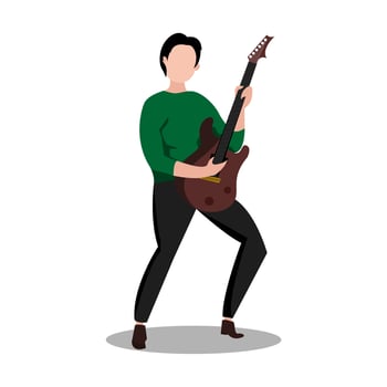 vector illustration of guitar music player