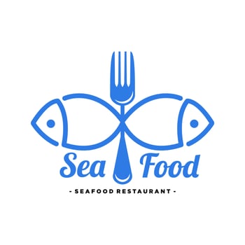 Seafood logo, fish graphic illustration vector