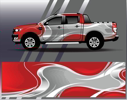Car wrap design vector. Graphic  abstract stripe racing background kit designs for wrap vehicle  race car  rally  adventure and livery vector