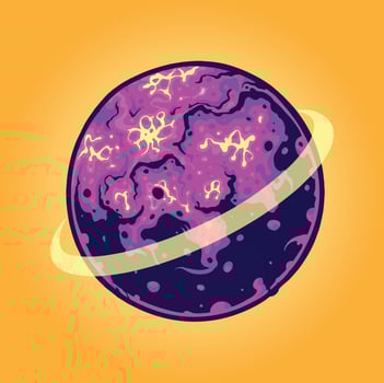 Saturn planetary space ring illustration vector