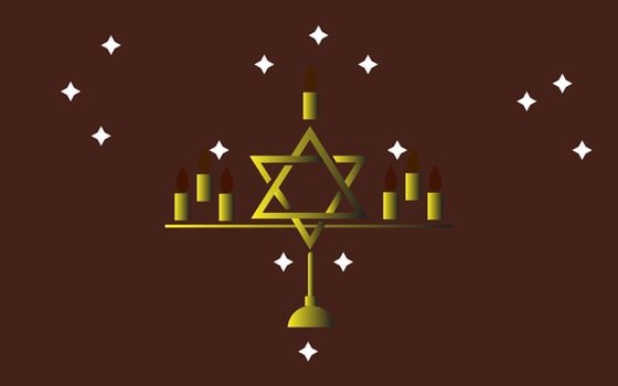 Background chocolate  happy hanukkah. vector