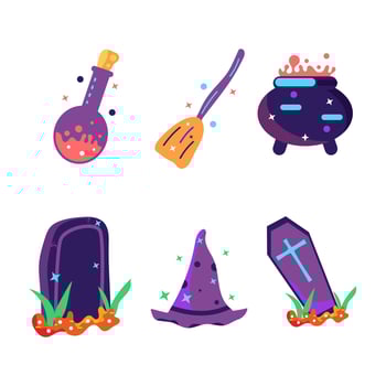 Happy Halloween design elements vector