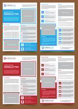 Case Study Newsletter for Business vector