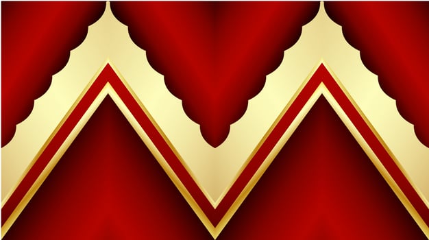 red and gold background shape. vector