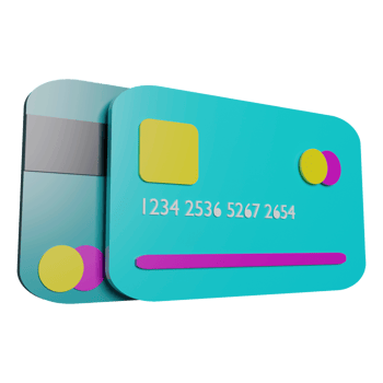 Credit card 3D Illustration png