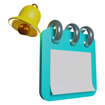 Business reminder 3D Illustration png