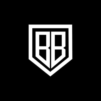 BB letter logo design with black background in illustrator. Vector logo, calligraphy designs for logo, Poster, Invitation, etc.