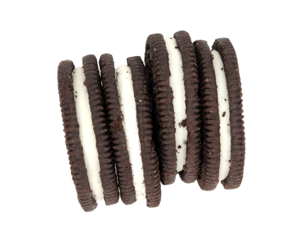 cookies chocolate with cream filling between on transparent background png file