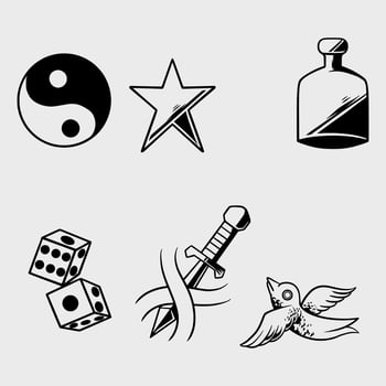 hand drawn icon illustration elements vector