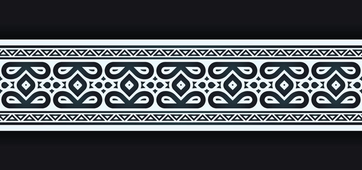 ornament style ethnic seamless borders vector