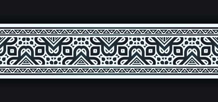 ornament style ethnic seamless borders vector
