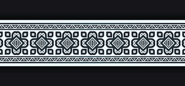 ornament style ethnic seamless borders vector