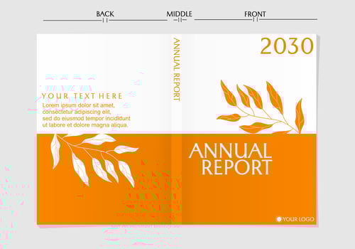 Corporate Book Cover Design Template in A4. design with botanical elements. can use to Brochure, Annual Report, Magazine, Flyer,Poster, Business Presentation, Portfolio, Banner, Website. vector
