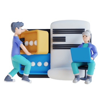 3D illustration  data sources and documents png