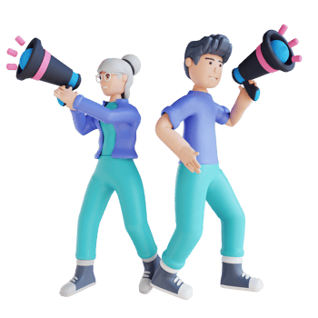 3D illustration megaphone png