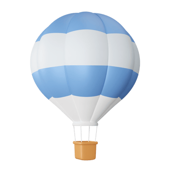 3D Rendering Colourful Hot Air Balloon png