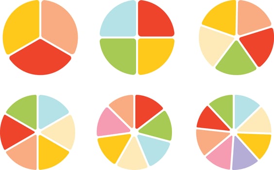 Colorful Puzzle Circle Infographic on white background. vector