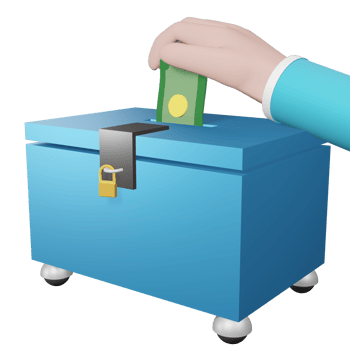 3D Rendering Donation Box png