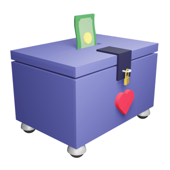 3D Rendering Donation Box png