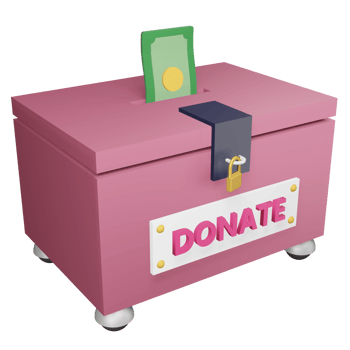 3D Rendering Donation Box png