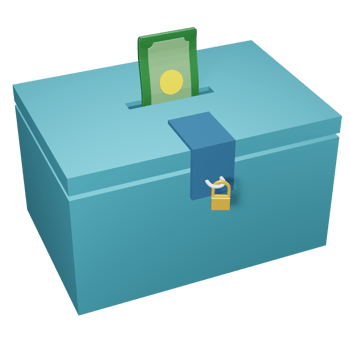 3D Rendering Donation Box png