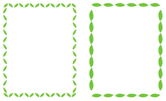 leaves page border vector