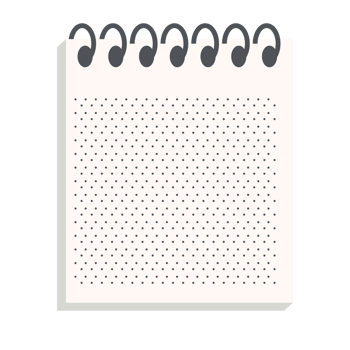 blank notebook dotted paper texture variation collection set png