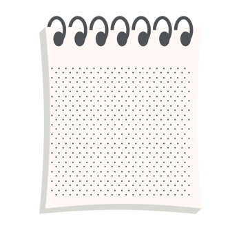 blank notebook dotted paper texture variation collection set png