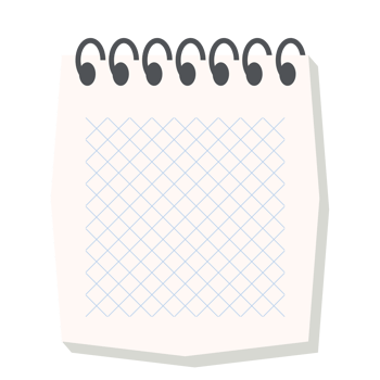 blank notebook isometric line paper texture variation collection set png