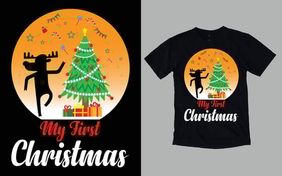 Christmas Day T shirt Design vector