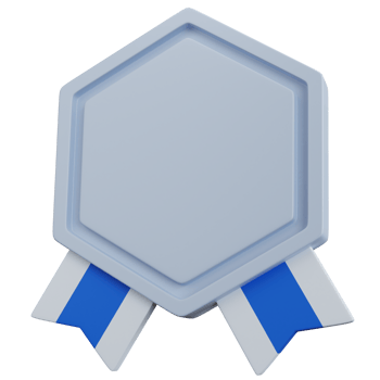 3d rendering empty badge isolated png