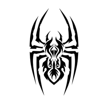 Illustration vector graphic of spider tribal art design tattoo