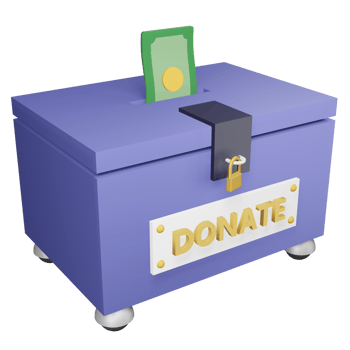 3D Illustration Donation Box png
