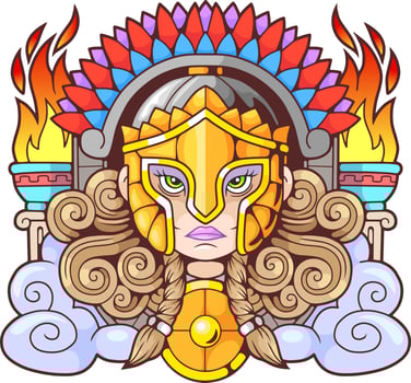 Greek goddess Athena vector