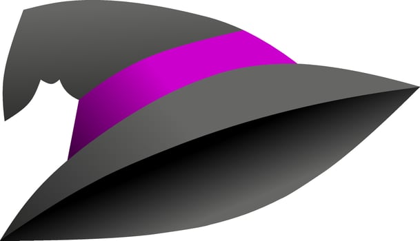 witch hat for logo, icon, symbol, halloween, design or trick or treat vector