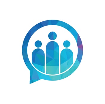 People chat logo design. people logo icon. Talk logo template vector