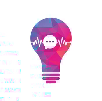 Pulse chat bulb shape logo vector. Health Consult logo designs concept. Medical logo and Heartbeat Waves in Chat Icon Logo Template vector
