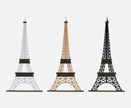 Collection of tower design icon vector