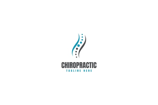Flat chiropractic spine icon logo design vector illustration idea