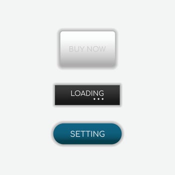 Web buttons flat design vector template