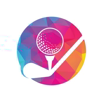 Stick golf logo design vector template. Golf Logo designs. Golf Sport Silhouette Logo Design Template