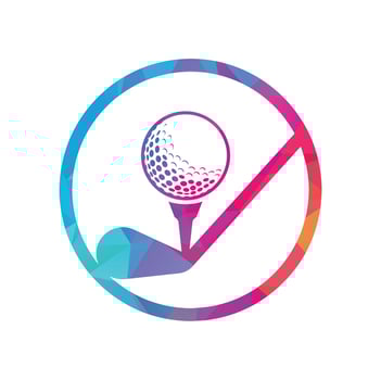 Stick golf logo design vector template. Golf Logo designs. Golf Sport Silhouette Logo Design Template