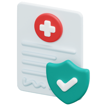insurance 3d render icon illustration png