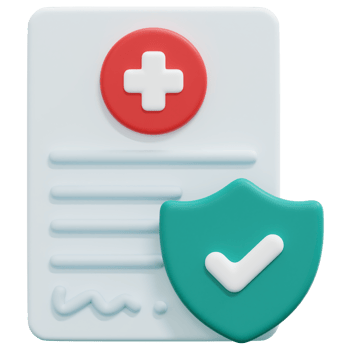 insurance 3d render icon illustration png