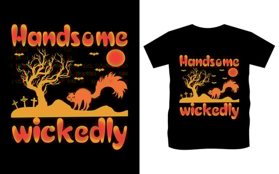Happy Halloween quote t-shirt template design vector, Halloween typography element retro vintage t-shirts design, Halloween Scary fashion design for high-quality typography illustration shirt design vector