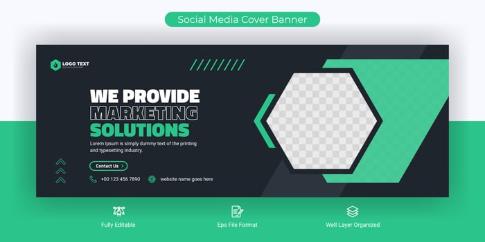Creative corporate business marketing social media cover banner post template vector